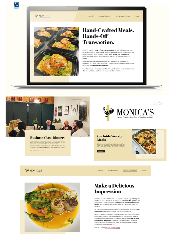 website composite for Monica's