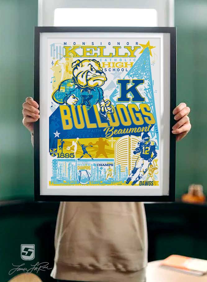 framed poster of Kelly Beaumont